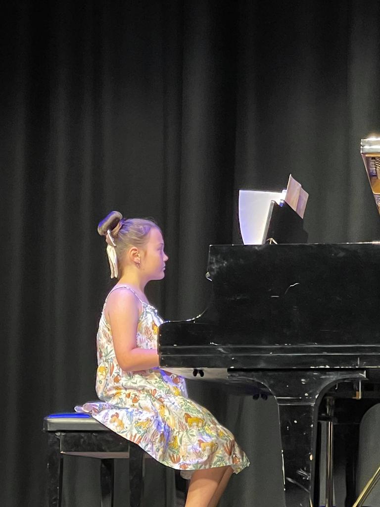 Lyla Land at the Gladstone Eisteddfod in the First Year/First Instrument - Piano 7-10 years section on Tuesday.