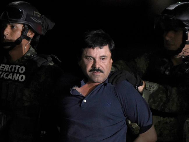 Joaquin ‘El Chapo’ Guzman has been accused of bribing former Mexican President Enrique Pena Nieto, who led the country from 2012 until 2018. Picture: Alfredo Estrella/AFP