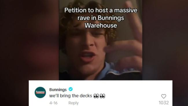 Bunnings’ appears to be on board. Picture: Kaila/TikTok.