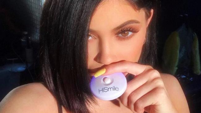 Kylie Jenner Instagram post for HiSmile teeth whitening