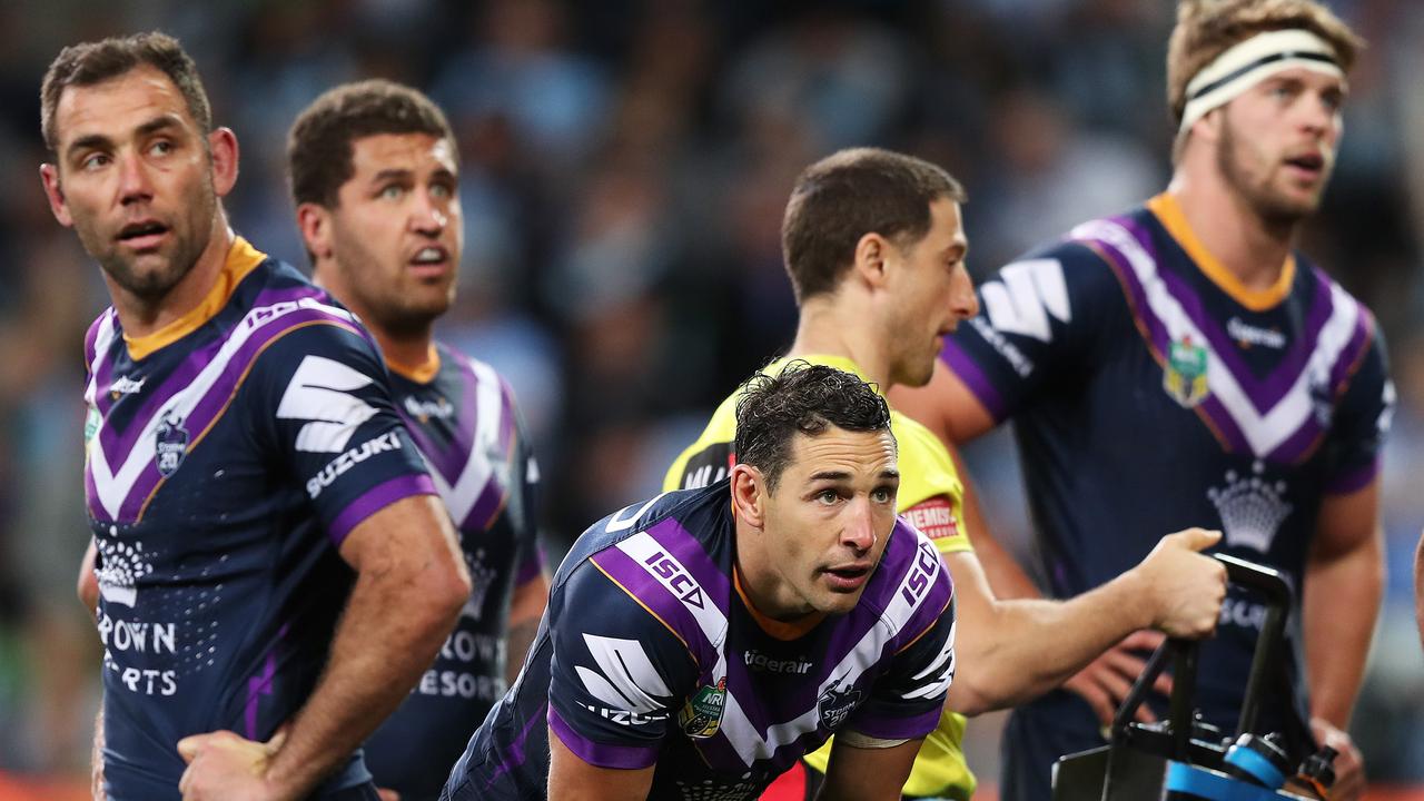 Billy Slater could have been sin-binned, but he wasn’t. Picture: Brett Costello