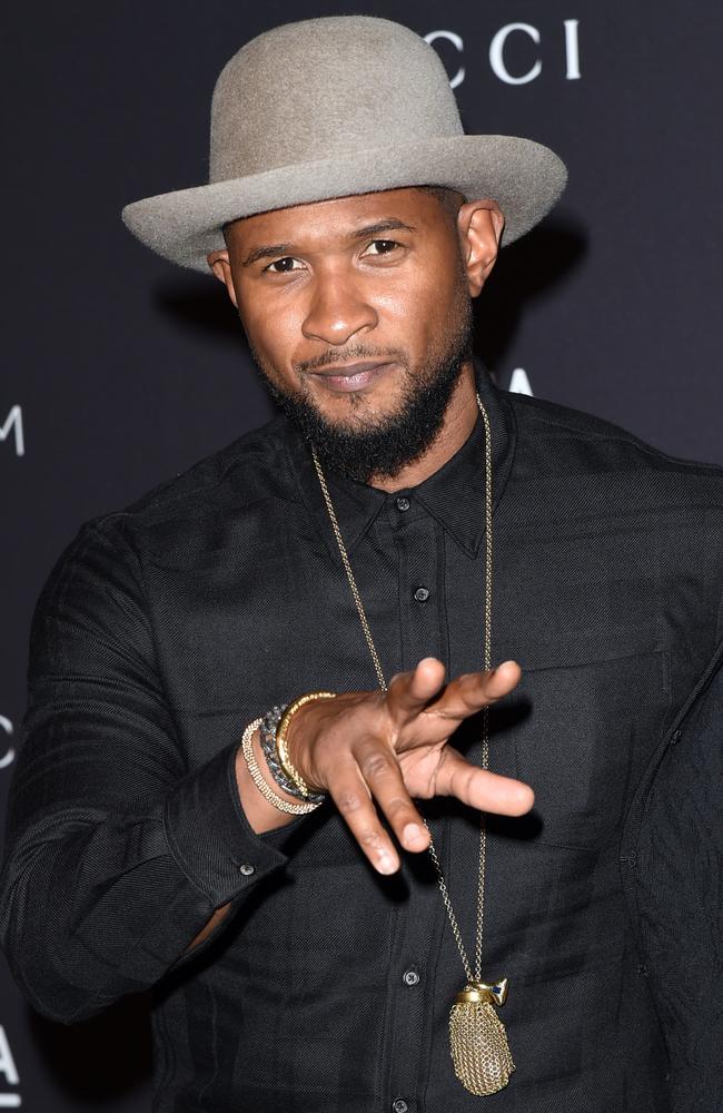 Recording artist Usher attends LACMA 2015 Art+Film Gala Honoring James Turrell and Alejandro G Iñárritu, Presented by Gucci at LACMA on November 7, 2015 in Los Angeles. Picture: Getty