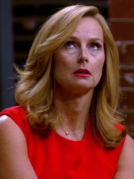 Naomi Simson isn’t impressed with Steve’s antics.