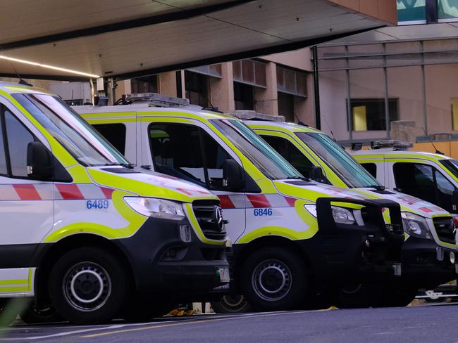 MELBOURNE, AUSTRALIA - NewsWire Photos JUNE 28, 2022: Photo of ambulance parked at Sunshine HospitalPicture: NCA NewsWire / Luis Enrique Ascui