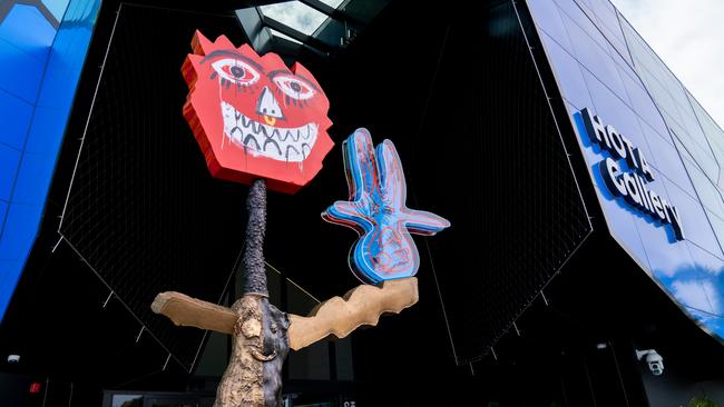 Gold Coast HOTA unveiled a major new outdoor artwork by Ramesh Mario Nithiyendran at the entrance of the new HOTA Gallery. Photo:  Supplied