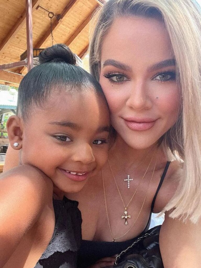 The 38-year-old didn’t explain why she won’t let True sleep over at her aunt’s. Picture: khloekardashian/Instagram