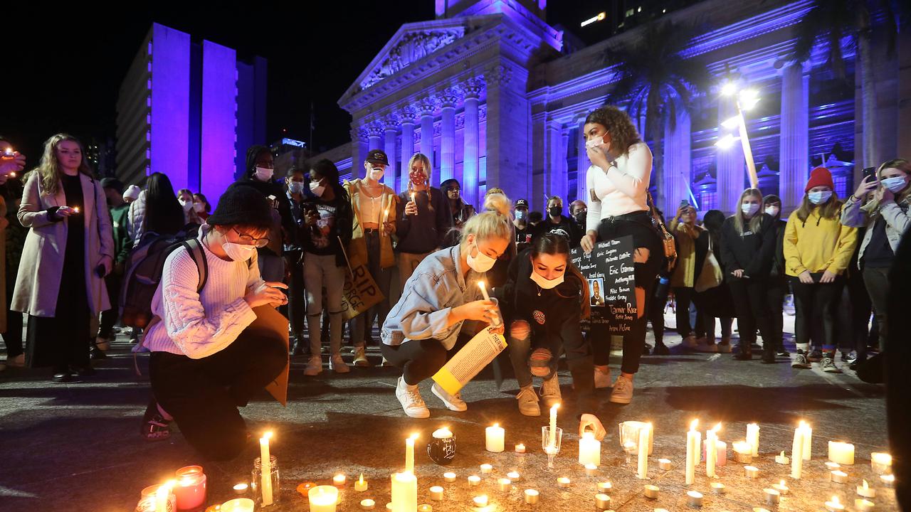 The march was followed by a vigil. Picture: AAP/Richard Gosling