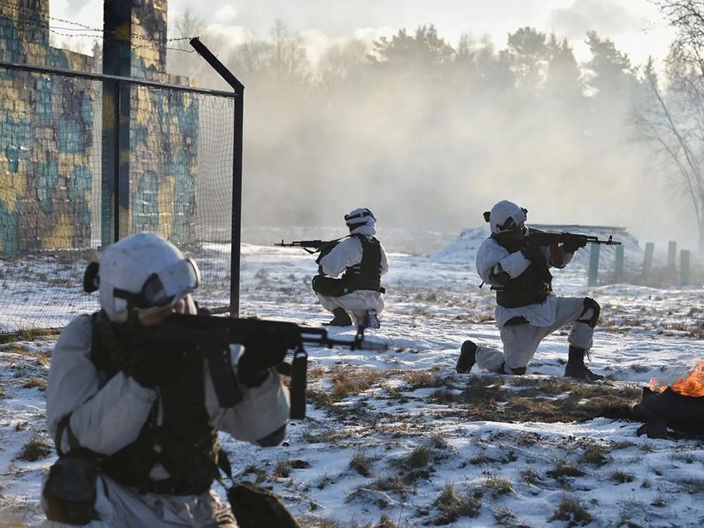 Russian soldiers during exercises near Moscow. Picture: Alexei Ivanov/Russian Defense Ministry Press Service