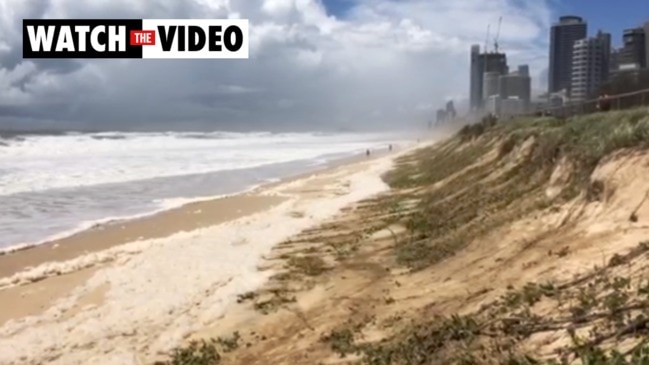 Erosion at Narrowneck, Surfers Paradise after southeast pounded