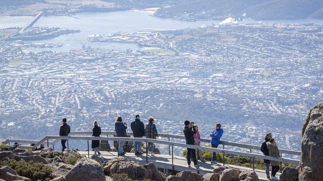 kunanyi/ Mount Wellington lookout. Picture: Chris Kidd