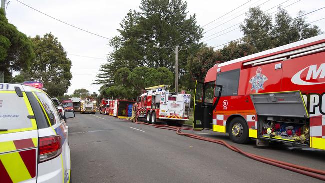 The fire caused significant disruption in the Sandringham area. Picture: Sarah Matray