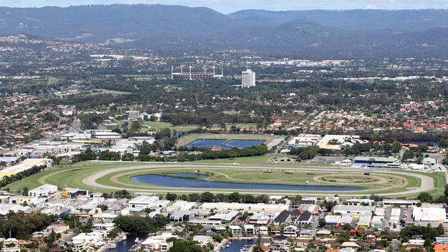 An aerial of the Gold Coast Turf Club.