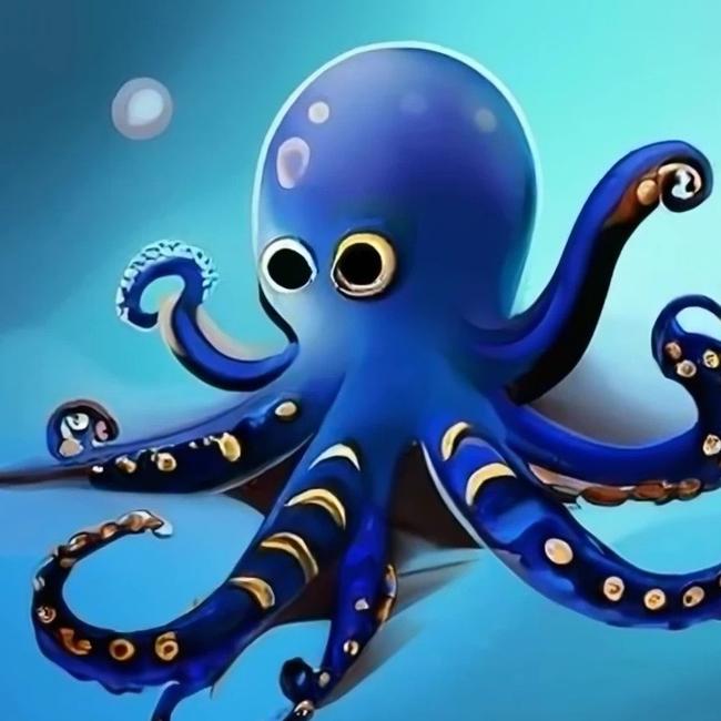 AI generated version of the Blue Ringed Octopus.