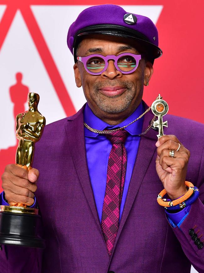 Best Adapted Screenplay winner for BlacKkKlansman Spike Lee. Picture: AFP