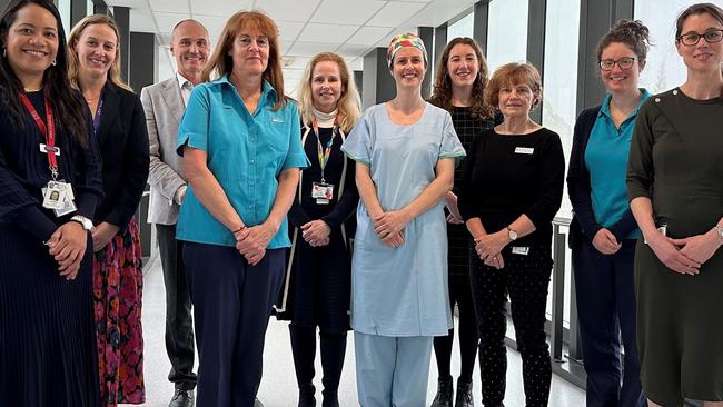 A photo of staff taking part in the net-zero program at Royal North Shore Hospital.