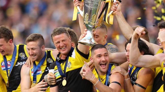 Richmond’s 2017 premiership heroes. Photo by Scott Barbour/AFL Media/Getty Images.