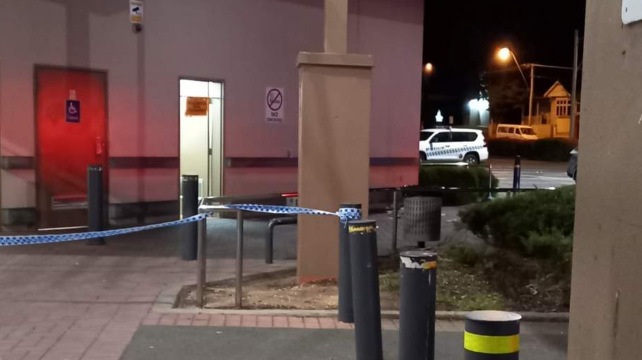 Aftermath of a serious wounding at Launceston's Kmart shopping centre at Racecourse Crescent, October 26, 2023. Picture: Supplied