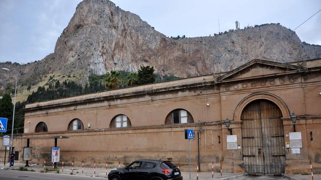 The entrance of Santa Maria Dei Rotoli's Cemetery in Palermo where some of the bodies of victims are believed to have been brought before their autopsies as part of investigations following the sinking of luxury yacht Bayesian. Picture: AFP