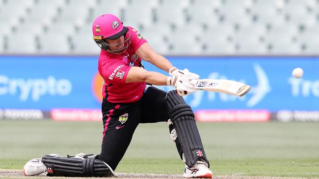 Justin Avendano of the Sixers during a match between the Adelaide Strikers and the Sydney Sixers at Adelaide Oval, on January 17, 2022. (Photo by Sarah Reed/Getty Images)