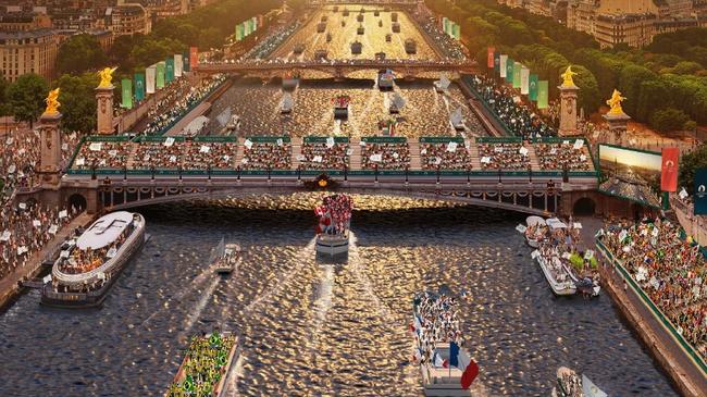 An image hinting at how the opening ceremony could look in Paris. Picture: Australian Olympic Committee/Twitter