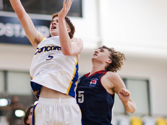 Concordia College's Paddy D'Arcy at the Basketball Australia Schools Championships. Picture: Taylor Earnshaw