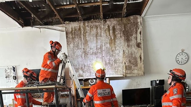 The SES visited the Walkers to ensure their house was structurally sound. Picture: Nine News