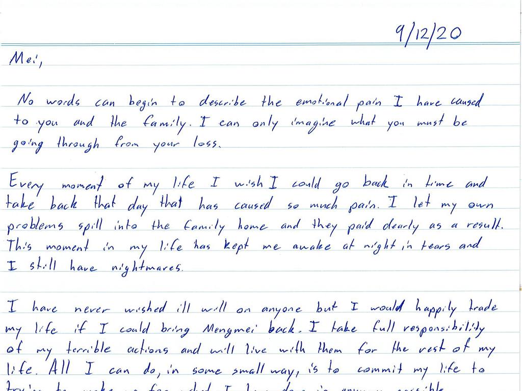 Barrett’s letter to his victim’s mother was “formulaic” and did not indicate real remorse, Justice Wilson said. Picture: Supplied.