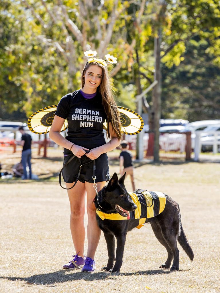 Lauren Buchsath with Xora at Paws at the Park held at Mudgeeraba showground on Sunday. Picture: Jerad Williams