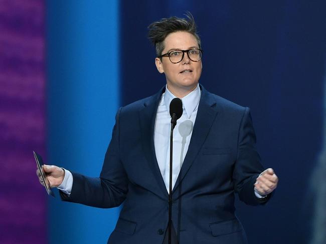 Comedian Hannah Gadsby on stage at last year’s Emmy Awards. Picture: AFP