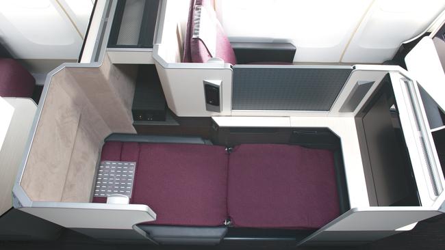 The seat in business class on Japan Airlines .