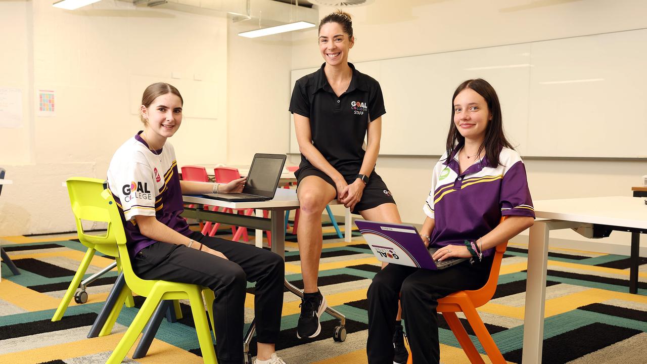 Teacher Carly Walsh has devisied an online HSC curriculum around sporting excellence so students don’t have to choose between school and sport Picture: Tim Hunter.