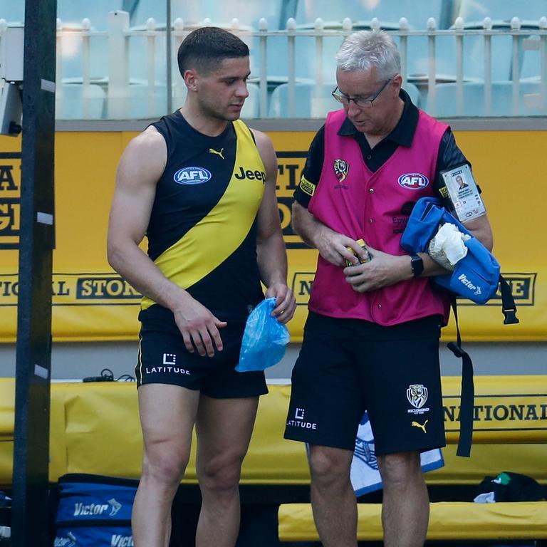 Dion Prestia was on ice in the first quarter. Picture: Getty Images