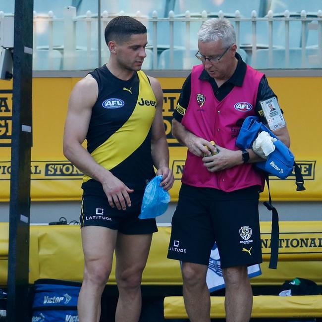 Dion Prestia was on ice in the first quarter. Picture: Getty Images