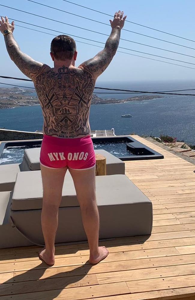 Hatton posted about his time in Mykonos on social media.