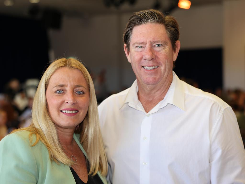 Jodie Markovitch and James Stevenson at the Storyfest – Boost Your Business – luncheon at Bond University. Picture, Portia Large.