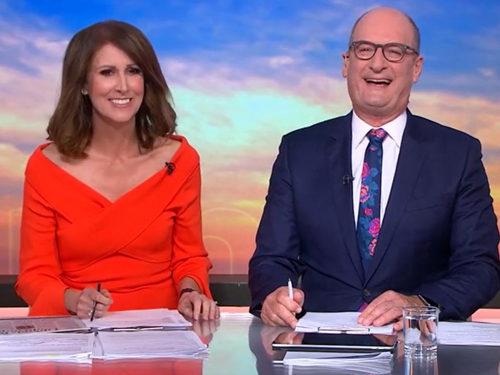 Sunrise stars David Koch and Natalie Barr have returned to host the morning show after illness Picture: Screen grab from Sunrise