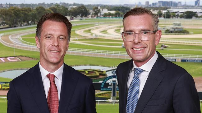 Labor leader Chris Minns and NSW Premier Dominic Perrottet. Picture: Justin Lloyd