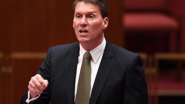 Australian Conservatives Senator Cory Bernardi believes any business should be able to refuse any customer for any reason, including simply because they are gay. Picture: AAP Image/Lukas Coch.