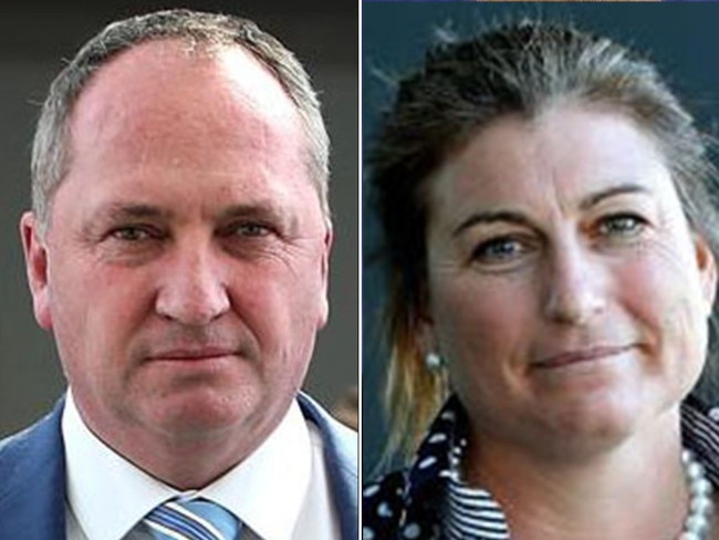 Barnaby Joyce and Catherine Marriott who appeared on 7.30