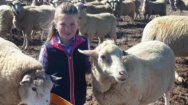 Abbey Wishart on her family property in Victoria.