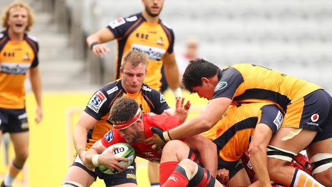 The competition will be suspended after the Waratahs play the Brumbies on Sunday. Picture: Getty Images