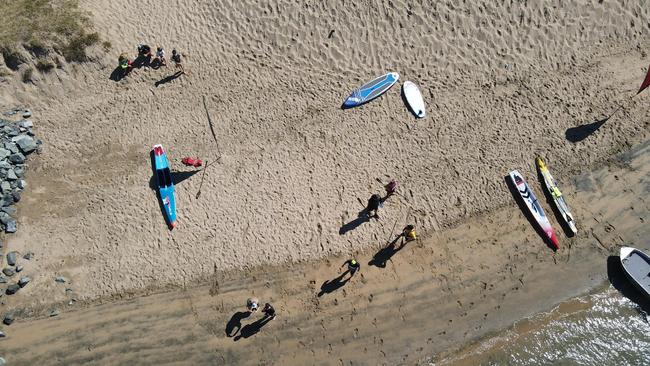 Aerial shots of the inaugural Platypus Paddle. Picture: James Slade