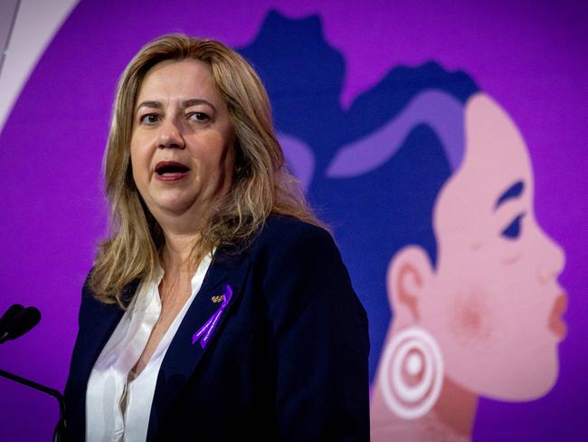 Premier Annastacia Palaszczuk addresses the UN Women Australia lunch at the Brisbane Convention and Exhibition Centre. Picture: Sarah Marshall/NCA NewsWire