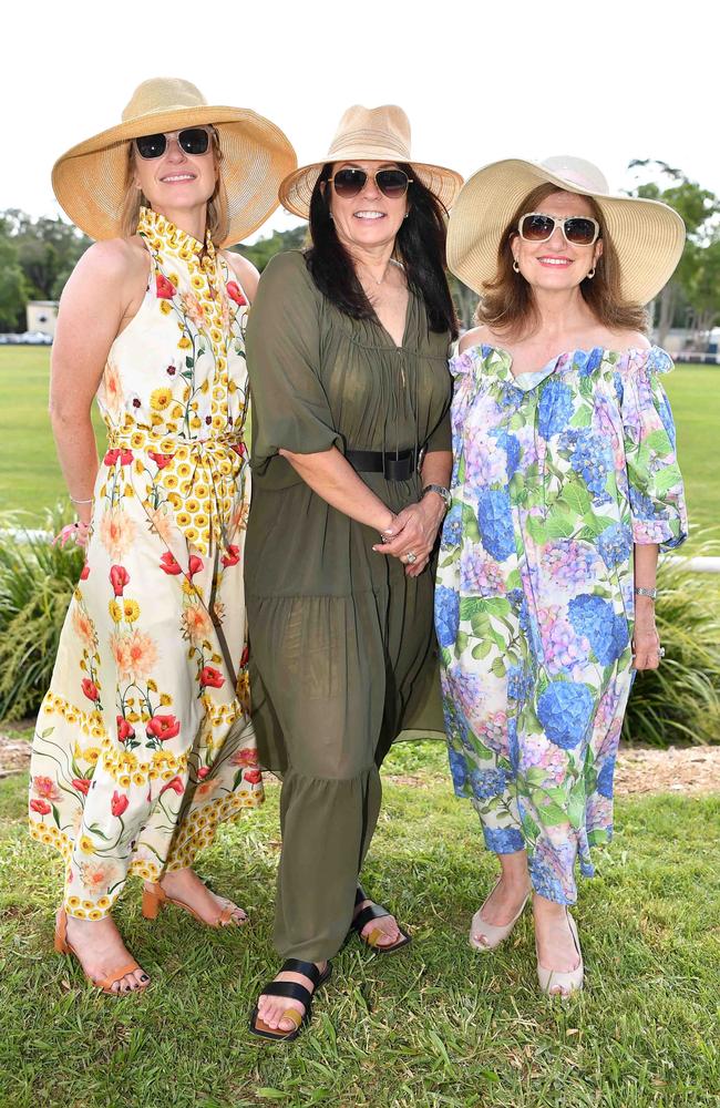 Libby Baynton, Peta St Baker and Erin Feros at the Polo &amp; Provedores, Noosa. Picture Patrick Woods.