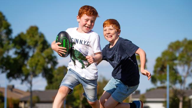 Brothers Tommy and Ollie remain super active. Picture: Mark Stewart