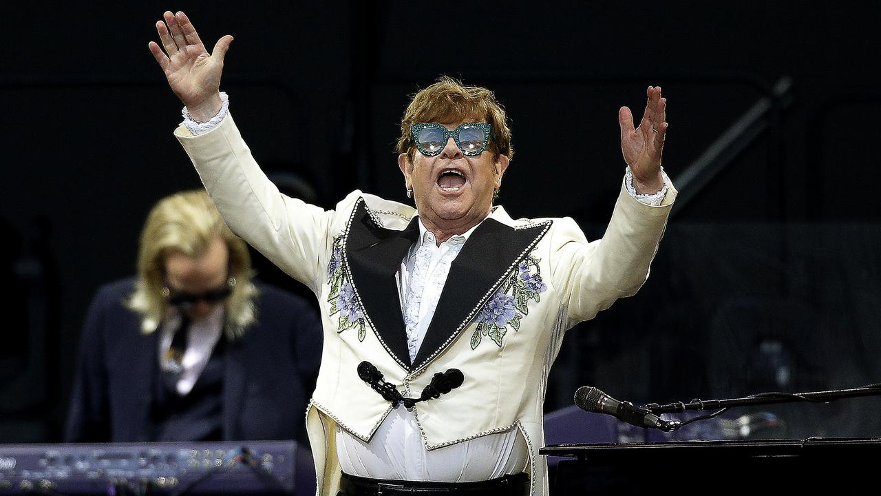 Elton John performs his first Sydney show at Allianz Stadium on his Farewell Yellow Brick Road tour. Picture: John Appleyard