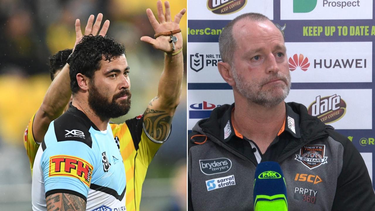 Andrew Fifita was sin-binned against the Warriors, while Michael Maguire was furious at his Tigers players in Round 18.