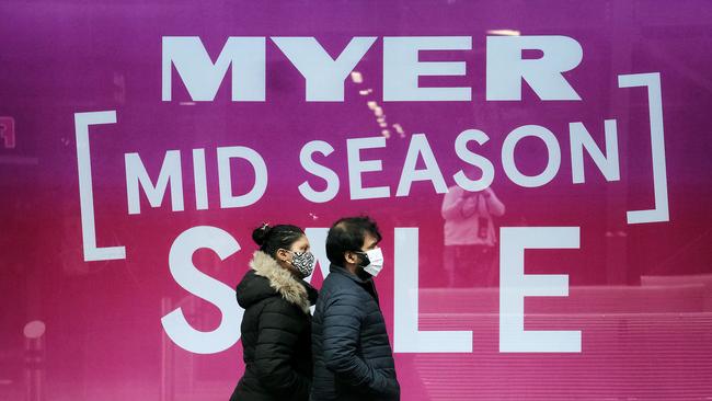 Myer boss John King believes online and digital can live side-by-side. Picture: NCA NewsWire / Luis Ascui