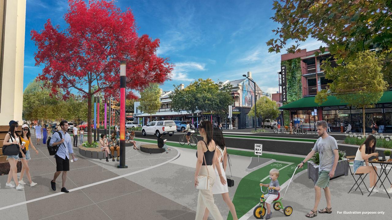 Draft concept designs of Gouger St. Picture: Adelaide City Council.,