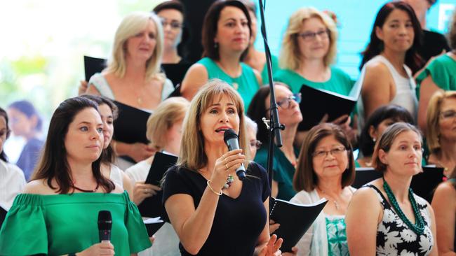 HOTA Choir performs at the Gold Coast Airport as part of a host of festive activities planned in the lead-up to Christmas Day.